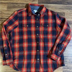 Outerknown Blanket Shirt - Red and Blue Plaid, Organic Cotton